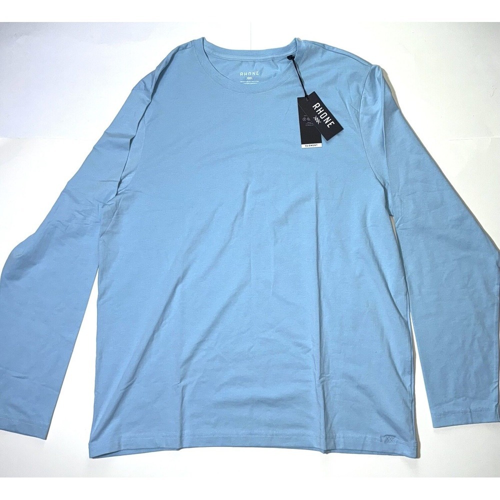 Rhone Element T Shirt Long Sleeve Tee Sky Blue Men's Size 2XL XXL